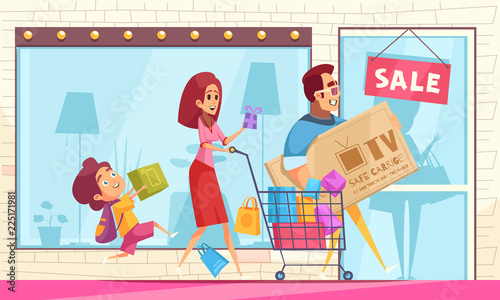 Family Shopping Mania Composition