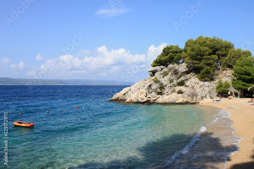 Beautiful sand beach in Brela , Croatia