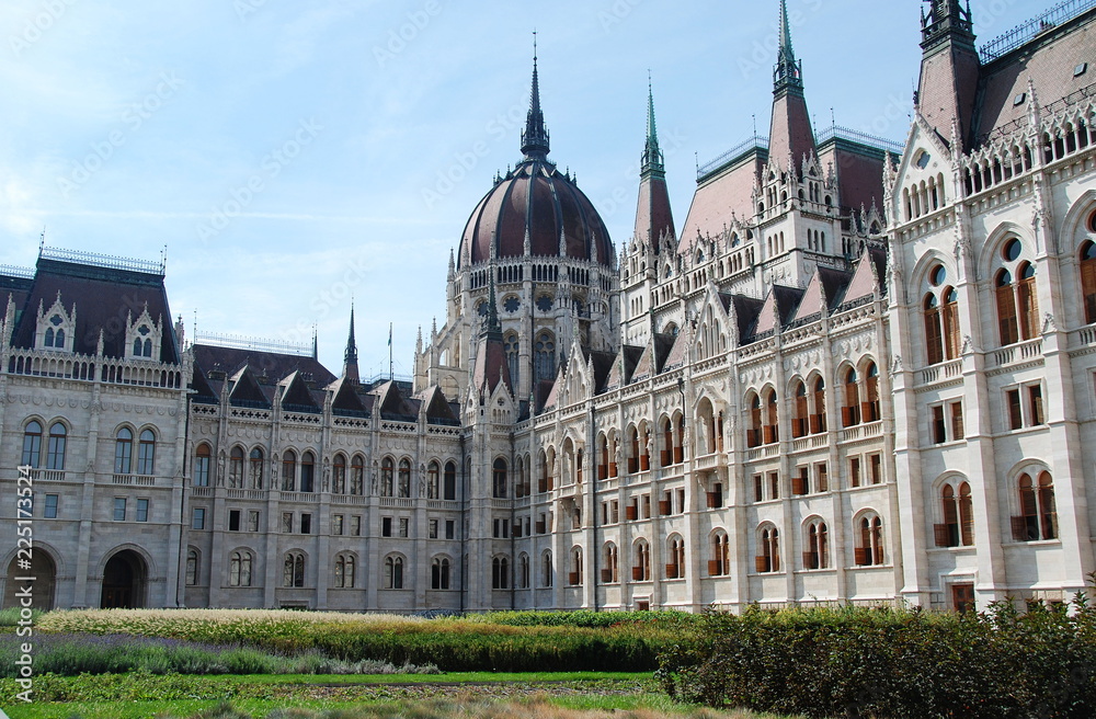 Exterior of Parliament in Budapest, Hungary
