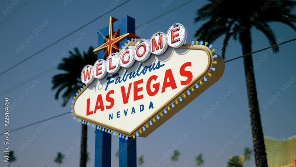 Las Vegas Sign, Crash Zoom On Right Side Las Vegas Sign, Crash Zoom On Right Side