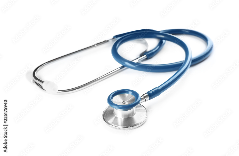 Stethoscope on white background. Medical object Stethoscope on white background. Medical object