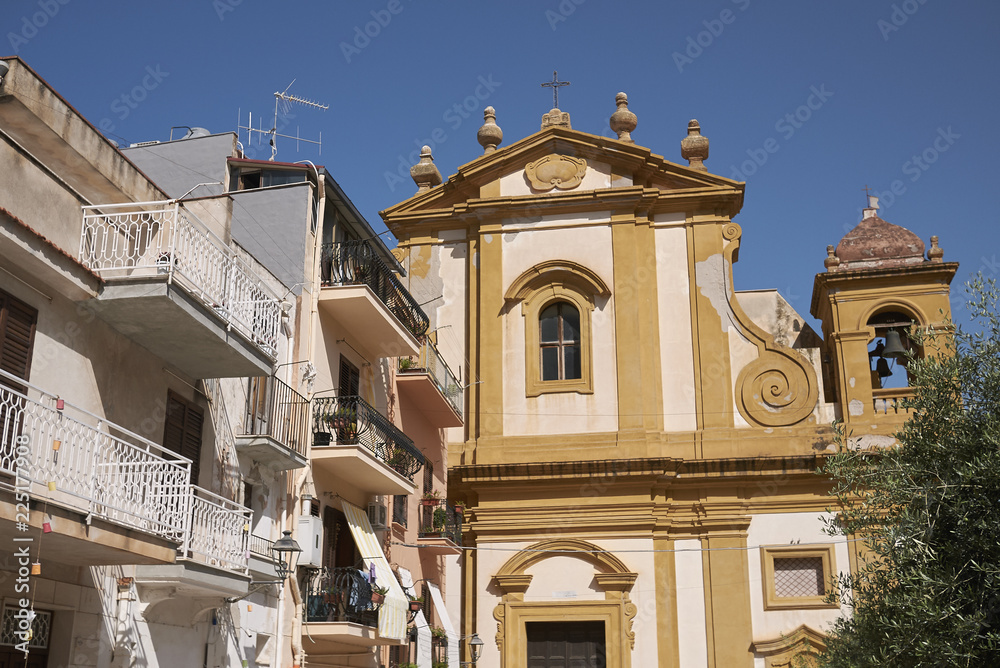 Castellammare del Golfo, Italy - September 04, 2018 : Mother Church (Chiesa Madre)