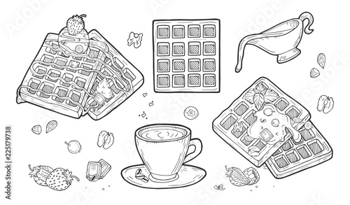 belgian waffles set