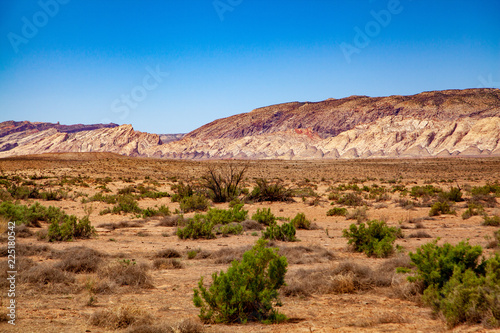 Landscape of the San Rafael Swell at the north in of Capitol Reef National Park is a fascinating desert landscape