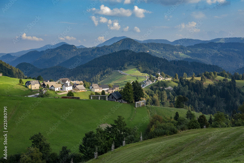Slovenia, the small village of Spodnja is nestled between de mountain ranges of the Julian Alps