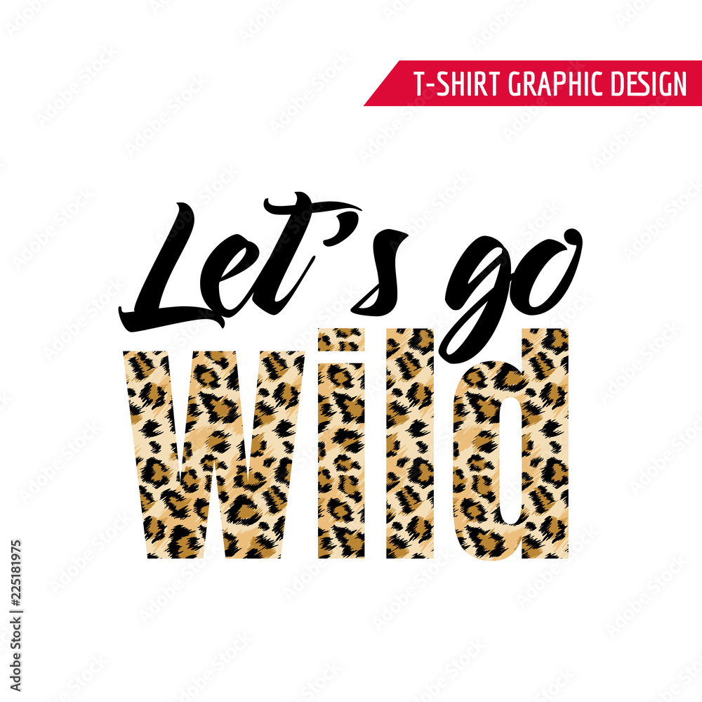 Fashionable tshirt design with leopard pattern Vector Image