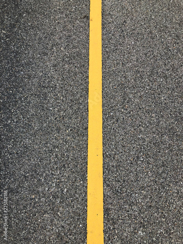 yellow line on road,Surface rough of asphalt