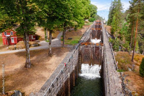 Vrangfoss staircase locks Telemark Canal  Telemark Norway