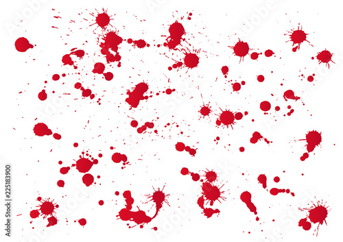 set of red blood for halloween decoration, vector illustration