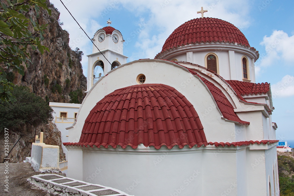 Church Panagia Vrysiani in Mesochori on Karpathos in Greece
