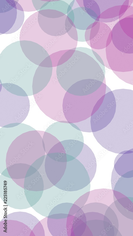 Multicolored translucent circles on a white background. Vertical image orientation. 3D illustration Multicolored translucent circles on a white background. Vertical image orientation. 3D illustration