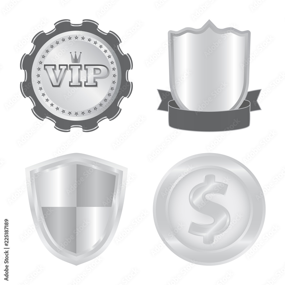 Vector design of emblem and badge symbol. Set of emblem and sticker stock vector illustration. Vector design of emblem and badge symbol. Set of emblem and sticker stock vector illustration.