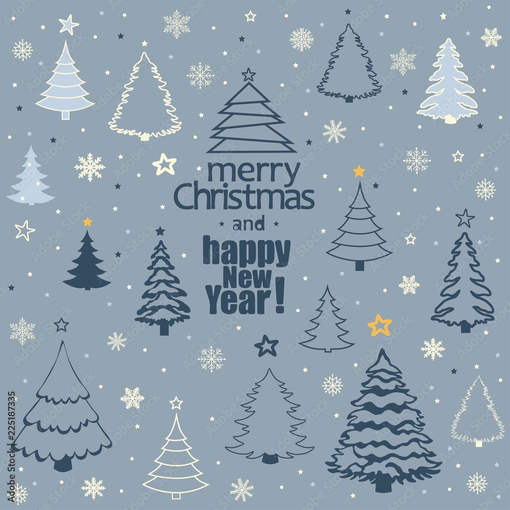 Merry Christmas and Happy New Year card