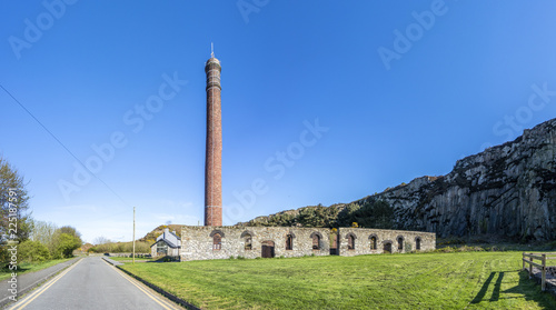 Chimney at Breakwater Country Park on Anglesey in Wales - United Kingdom