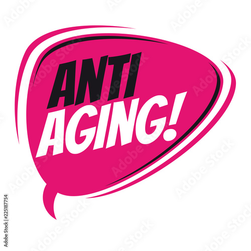 anti aging retro speech balloon