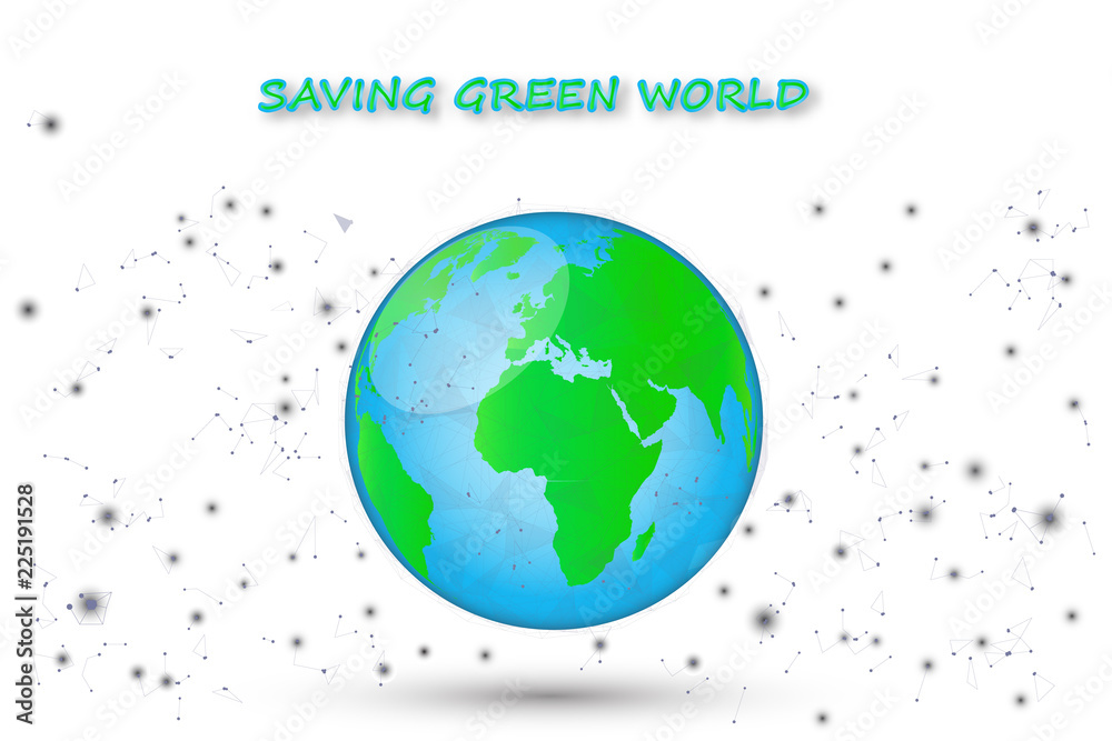 Saving green world as nature reserve and environment concept , vector illustration. Saving green world as nature reserve and environment concept , vector illustration.