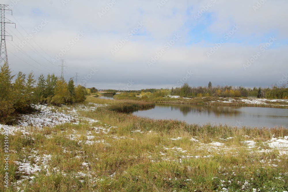 First Snow At Pylypow Wetlands, Edmonton, Alberta