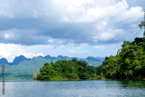 The atmosphere in the dam is clear sky, clear water, mountains hundreds of green trees. Recommend to relax during the holidays,Khao Laem Dam Top Tourist Destinations in Thailand © Chatree