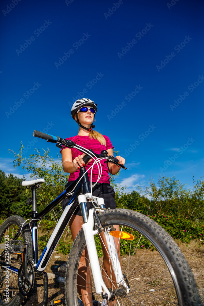 Young woman cycling Young woman cycling