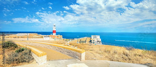 Lighthouse on shore of Gibraltar