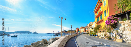 Obraz na płótnie Resort town Villefranche-sur-Mer. Cote d'Azur, France w salonie