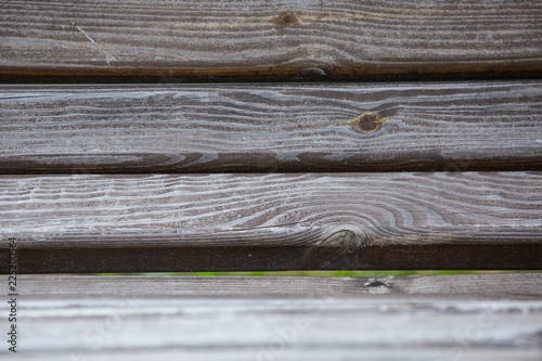 Worn and Carved Wooden Park Bench, Background Texture, Horizontal