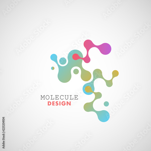 Abstract molecule vector design template