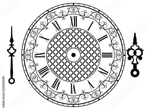 Vector vintage clock