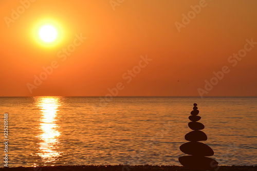 Relax zen stones balanced