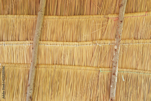 close up of thatched roof