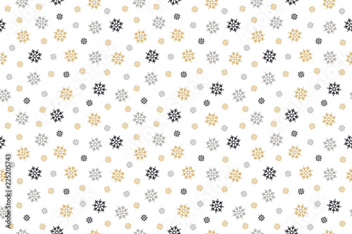 Snowflakes seamless pattern scribble drawing isolated background