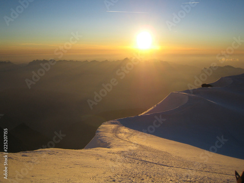 sunset in snow ridge