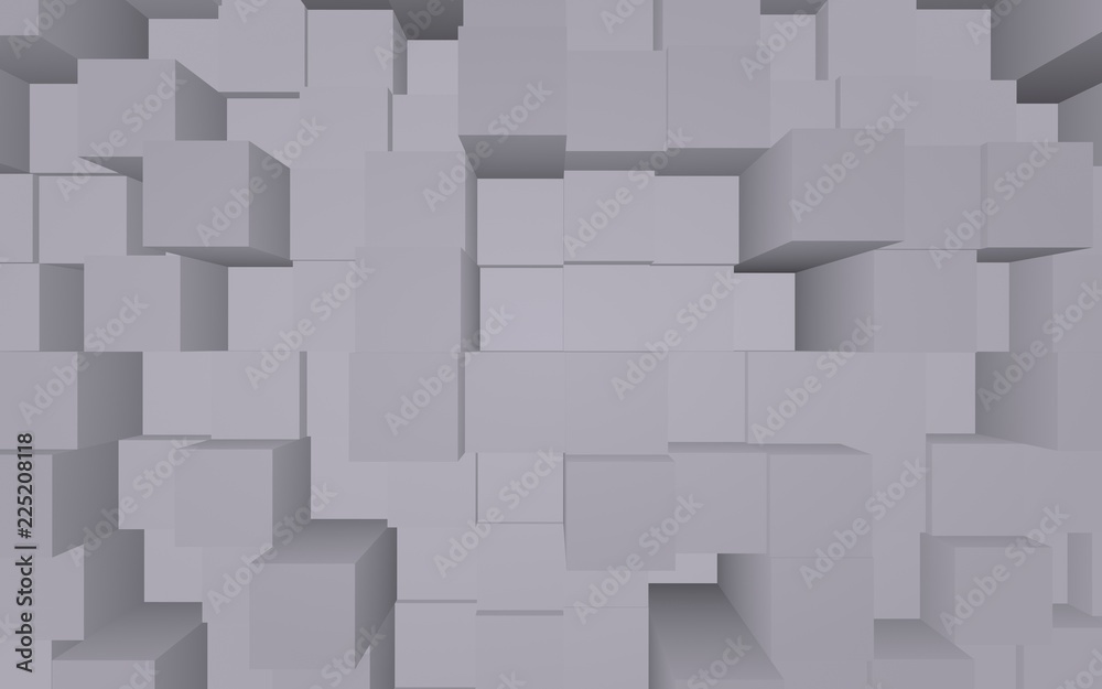 Abstract gray elegant cube geometric background. Chaotically advanced rectangular bars. 3D Rendering, 3D illustration Abstract gray elegant cube geometric background. Chaotically advanced rectangular bars. 3D Rendering, 3D illustration