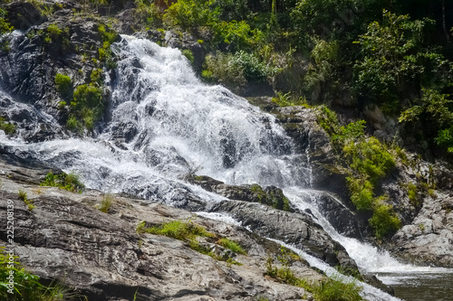 Khlong Nam Lai waterfall in Klong Lan national park of Thailand
