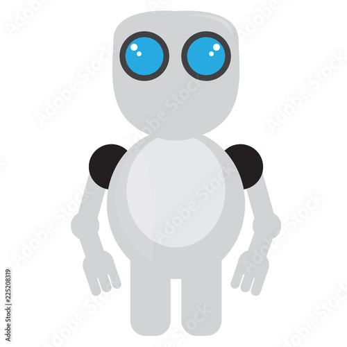 Isolated cute robot toy