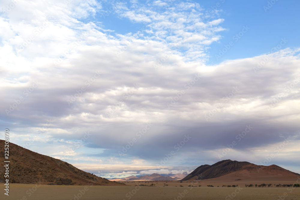 Low clouds in the desert