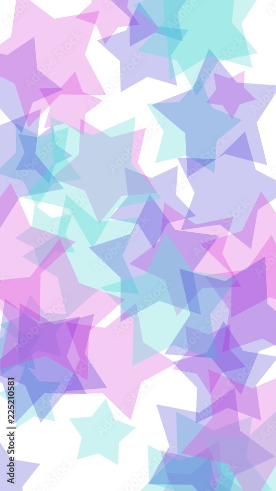 Multicolored translucent stars on a white background. Vertical image orientation. 3D illustration Multicolored translucent stars on a white background. Vertical image orientation. 3D illustration