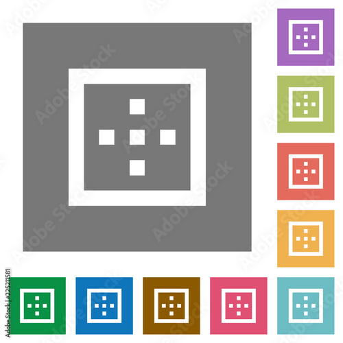 Outer borders square flat icons