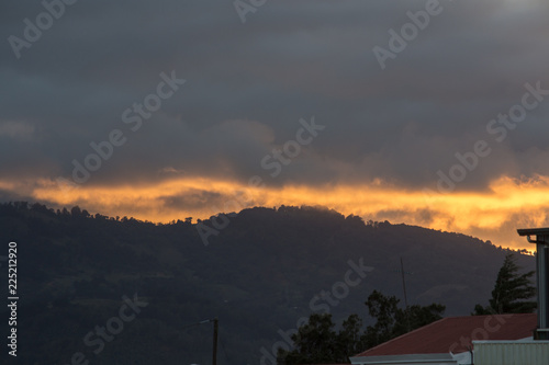 Dramatic sunset over the neighborhood