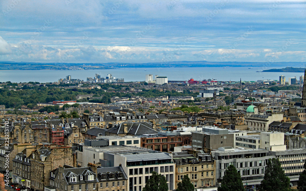 A view of Edinburgh from the walls of the castle