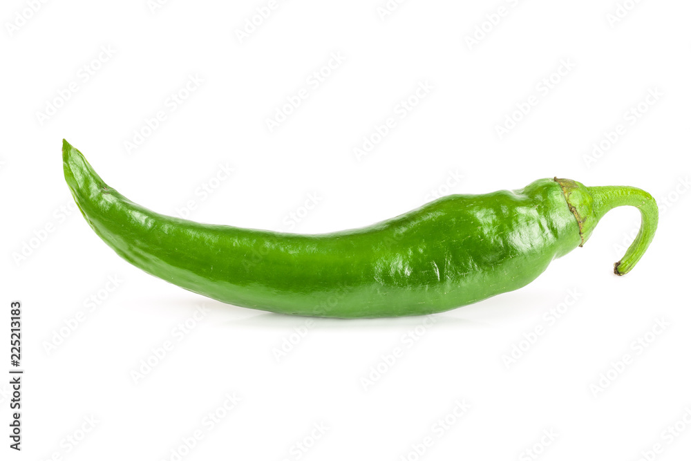 green hot chili peppers isolated on white background green hot chili peppers isolated on white background
