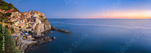 Obraz na płótnie Manarola Panorama, Cinque Terre, La Spezia, Ligurien, Italien w salonie