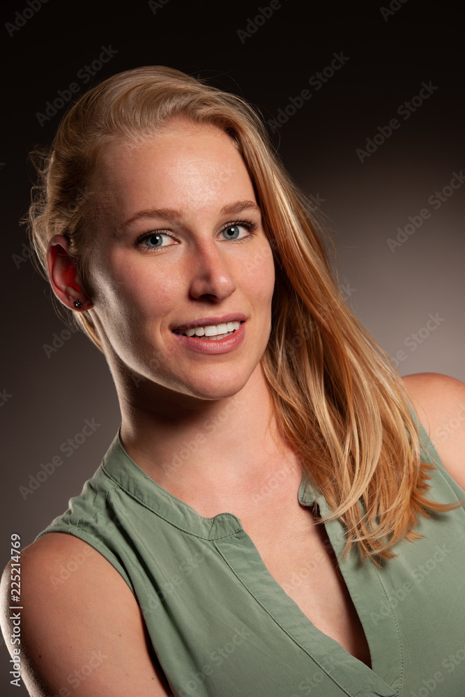 Portrait of a beautiful woman over gray background Portrait of a beautiful woman over gray background