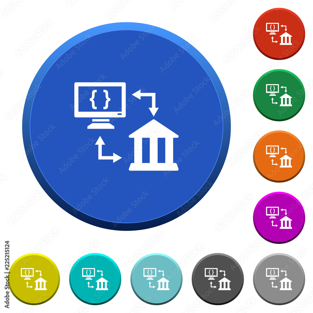 Open banking API beveled buttons Open banking API beveled buttons