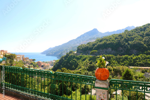 Landscape of Amalfi Coast from Vietri sul Mare, Naples, Italy photo