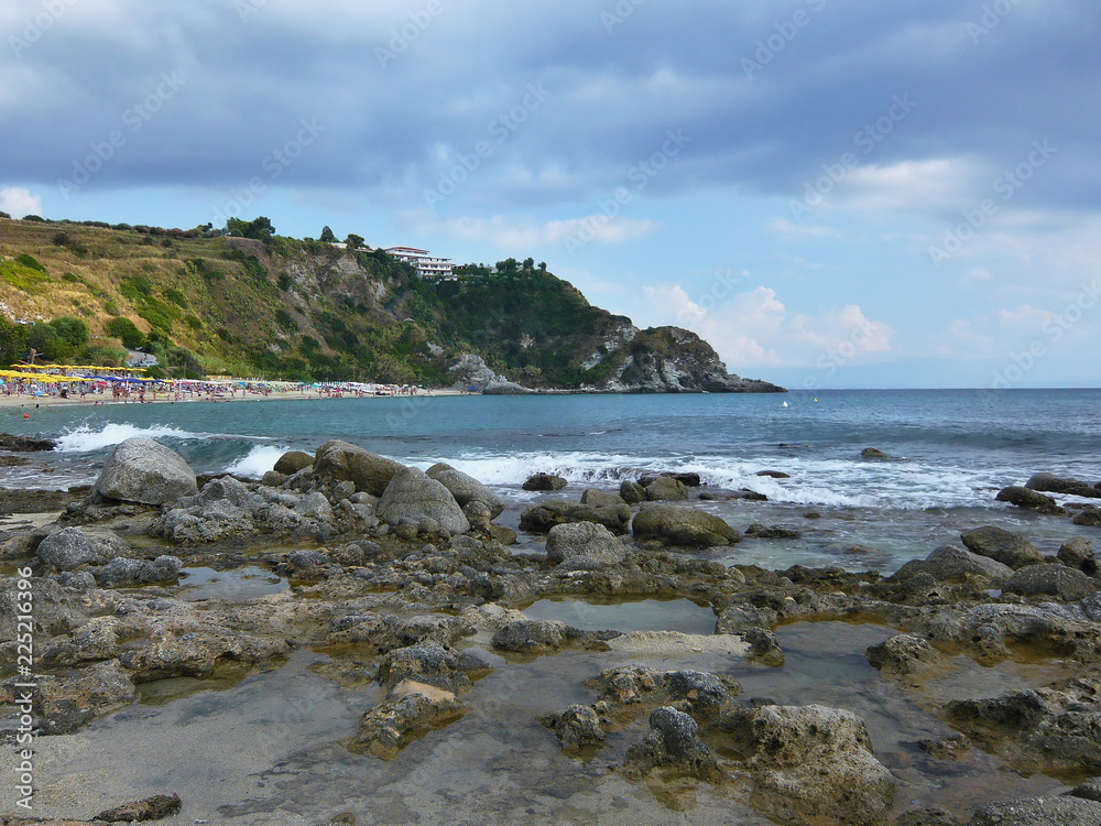 Italy,Calabria-view of the beach Grotticelle