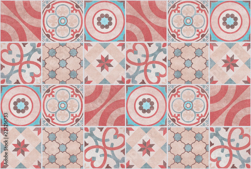 colorful patchwork pattern tile background  