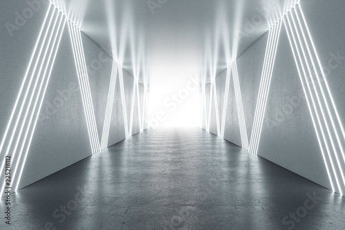 Fotografering Illuminated hallway interior