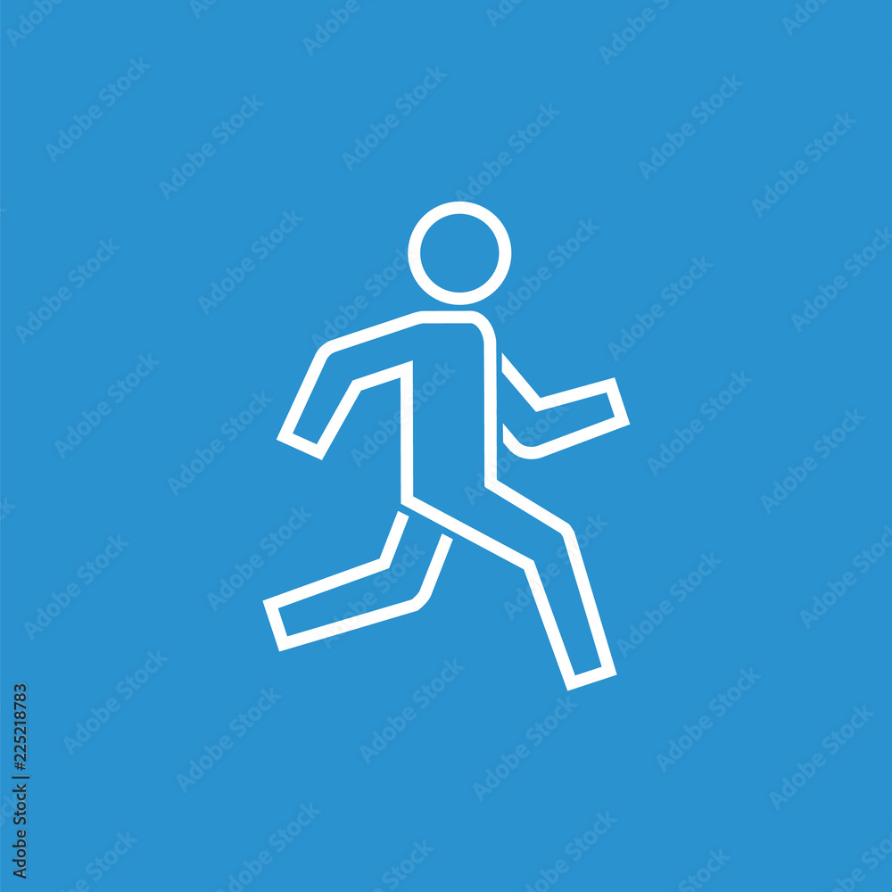 Running man icon. Simple symbol of run isolated on a white background. Vector Running man icon. Simple symbol of run isolated on a white background. Vector