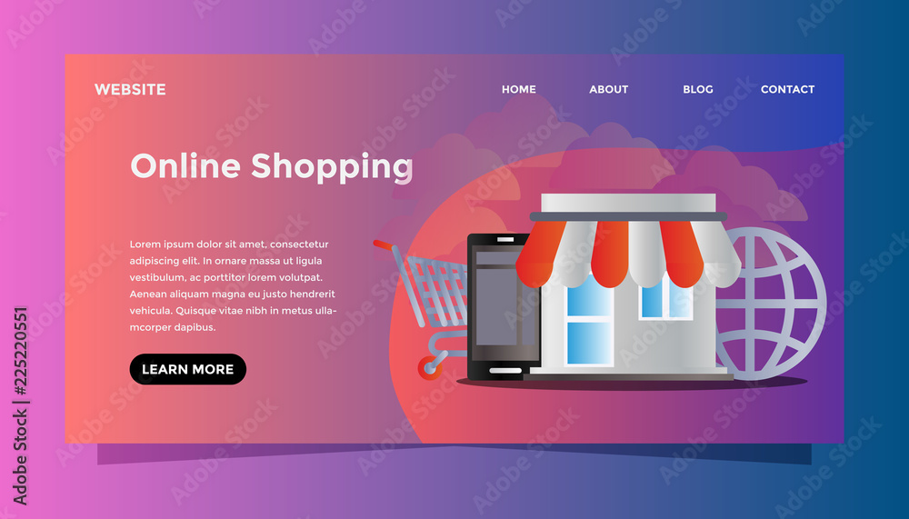 Online shopping concept. Ready to use vector illustration Online shopping concept. Ready to use vector illustration